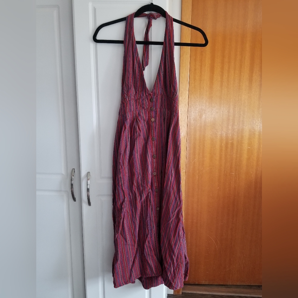 🍁🌺Pull&Bear halter style button down jumpsuit